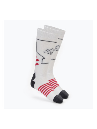 Дамски скиорски чорапи KADVA Skio W white/pink