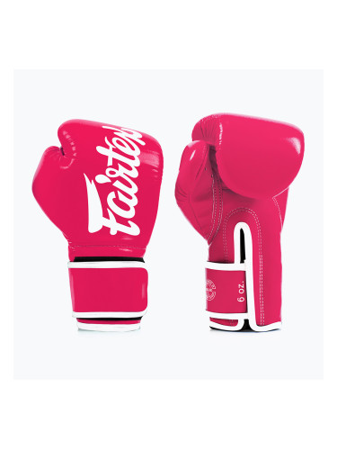 Боксови ръкавици Fairtex Microfiber pink/white