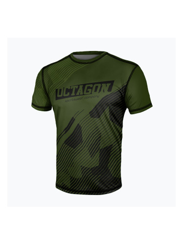 Мъжка тениска Octagon Broken Line маслинена