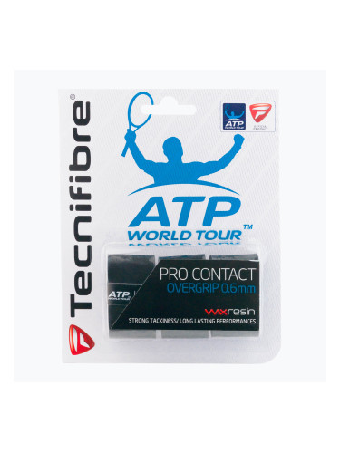 Tecnifibre Contact Pro Обвивки за тенис ракети 3 бр. черни 52ATPCONBK