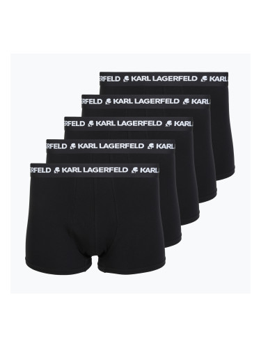 Мъжки боксерки KARL LAGERFELD Logo Trunk 5 чифта black