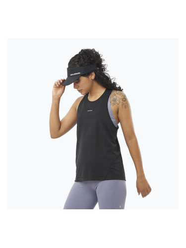 Дамски потник за бягане Salomon SHAKEout Core Tank deep black