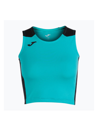 Дамска тениска за бягане Joma Record II Top turquoise/black