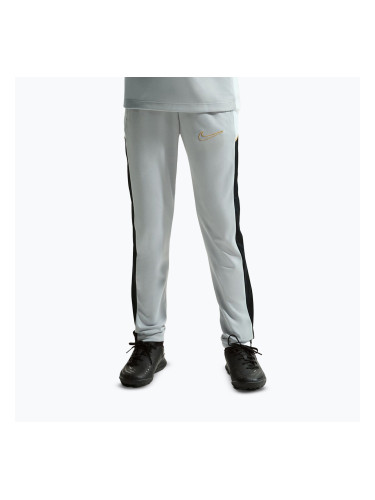 Детски панталони Nike Academy Dri-Fit Jr light smoke grey/white/black/metallic gold