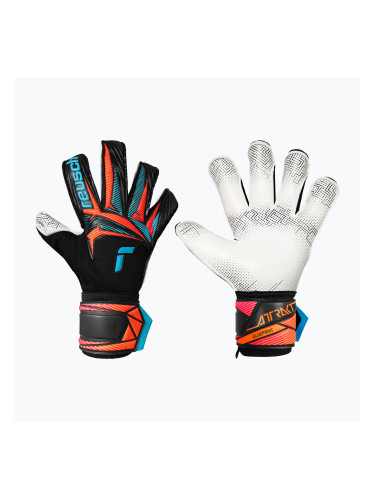 Вратарски ръкавици Reusch Attrakt Advance Evolution Glueprint black/aqua blue/shocking orange