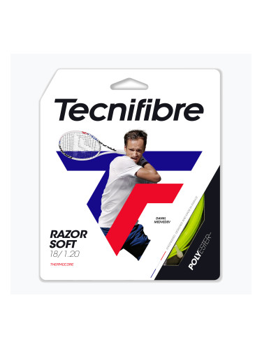 Струна за тенис Tecnifibre Razor Soft lime