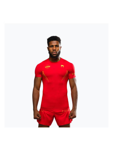 Мъжка тениска за тренировка Venum X WOW FC Rashguards fury red/gold