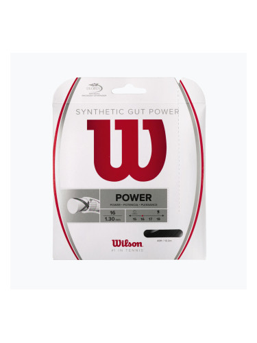 Wilson Synthetic Gut Power 16 12,2 м тенис струна черна WRZ945200