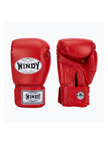 WINDY Classic Синтетична кожа червени боксови ръкавици