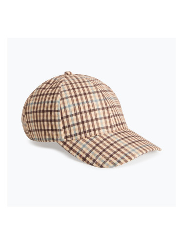 Дамска шапка с козирка Woolrich Check Baseball Cap beige check