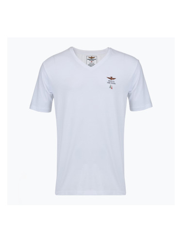 Мъжка тениска Aeronautica Militare AM1UTI006 V-Neck white