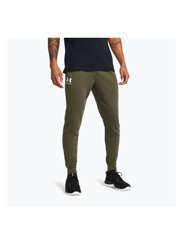 Мъжки панталони Under Armour Rival Terry Jogger marine od green/onyx white