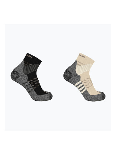 Salomon X Ultra Access Quarter трекинг чорапи 2 чифта избелен пясък/черно