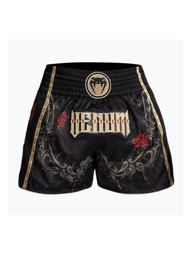 Мъжки шорти за тренировка Venum Santa Muerte 5.0 Muay Thai Shorts deep black/gold