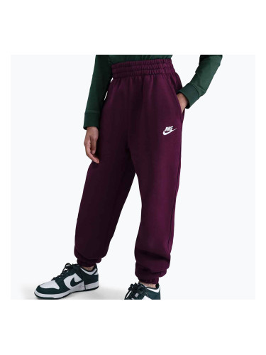 Детски панталони Nike Sportswear Club Fleece bordeaux/bordeaux/white