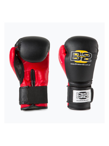 Боксови ръкавици Division B-2 черни/червени DIV-TG01