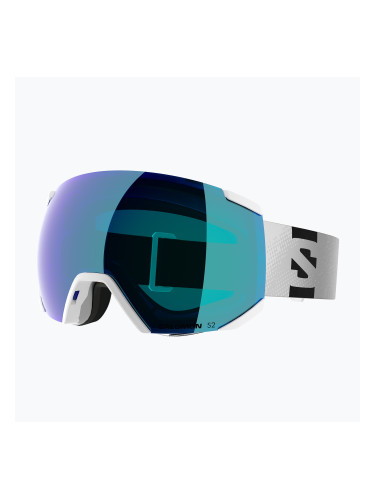 Детска скиорска маска Salomon Radium white/mi mid blue
