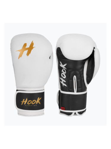 HOOK FIGHTING Готови за бой кожени боксови ръкавици бели