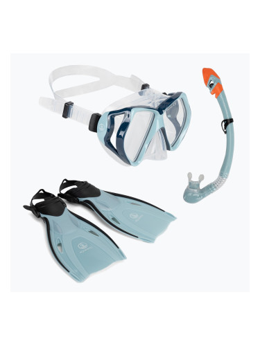 Комплект за гмуркане AQUASTIC Shoal маска + шнорхел + плавници blue