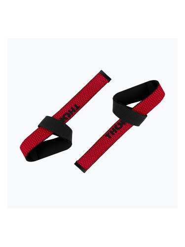 Ремъци за вдигане на тежести THORN FIT Anti-Slip red