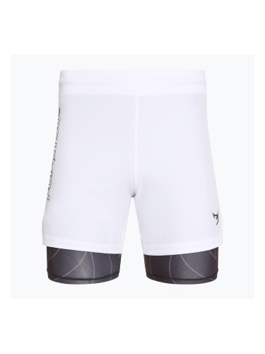 Мъжки шорти за тренировка FUMETSU Icon Dual Layer Fight white