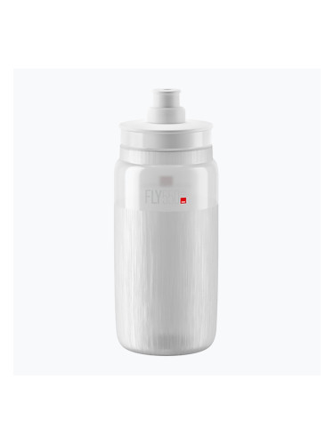 Велосипедна бутилка Elite FLY Tex 550 ml clear/grey logo