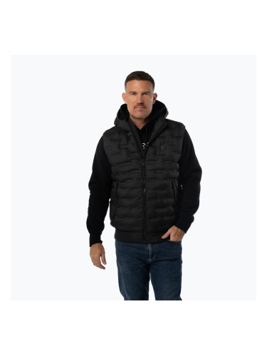 Мъжки елек Pitbull Fisk Quilted Hooded black