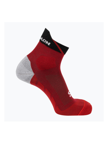 Salomon Speedcross Ankle червени чорапи за бягане с далия/черно/мак