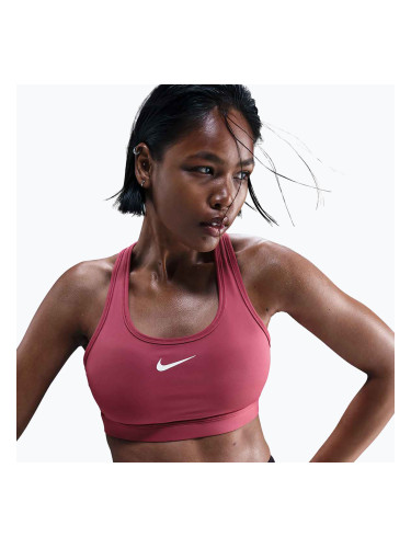 Спортен сутиен Nike Swoosh Medium Support sweet beet/white