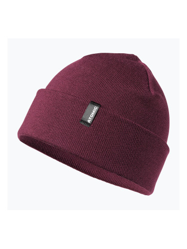 Зимна шапка Atomic Alps Rolled Cuff Beanie maroon