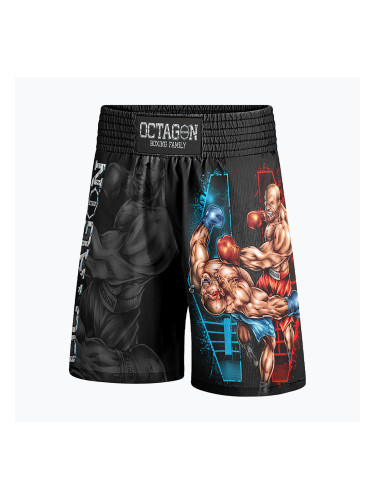 Мъжки боксови шорти Octagon Boxing Family черни/многоцветни