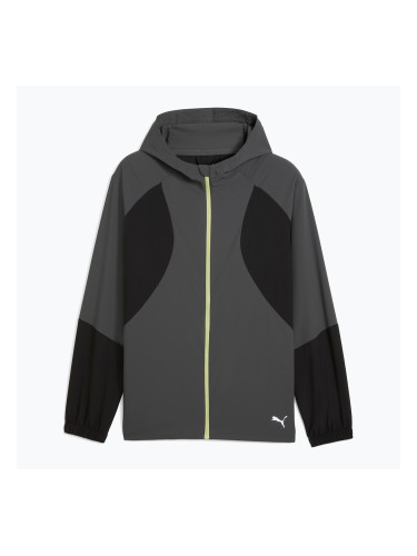 Мъжко яке за бягане PUMA Run Ultraweave с качулка, тъмно сиво