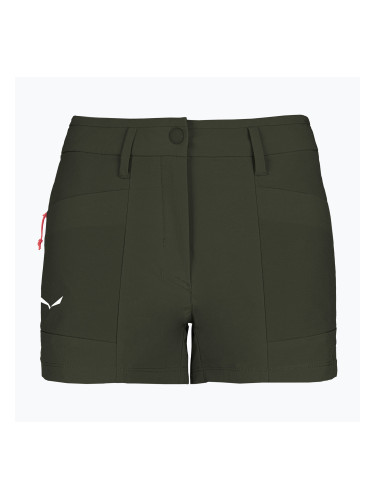 Дамски къси панталони за трекинг Salewa Puez DST Cargo dark olive