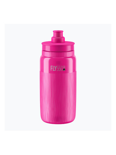 Велосипедна бутилка Elite FLY Tex 550 ml clear/pink fluo