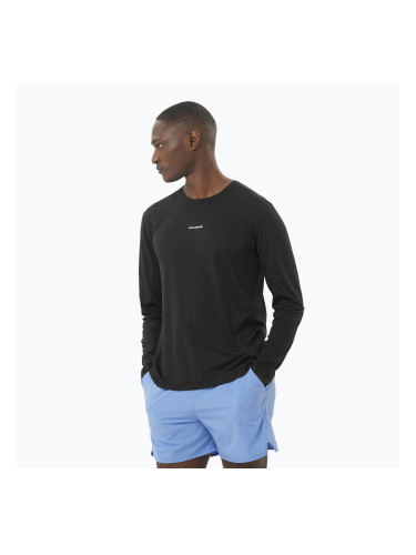 Salomon SHAKEout Core deep black за бягане с дълъг ръкав за мъже