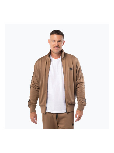 Мъжки суитшърт Pitbull Trackjacket Tape Logo Terry Group coyote brown