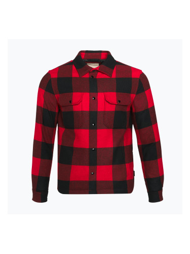 Мъжки потник Woolrich Alaskan Wool Check Overshirt charcoal buffalo red buffalo