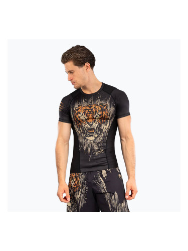 Мъжки рашгард Venum Tiger Men's Short Sleeve Rashguard black/neon orange