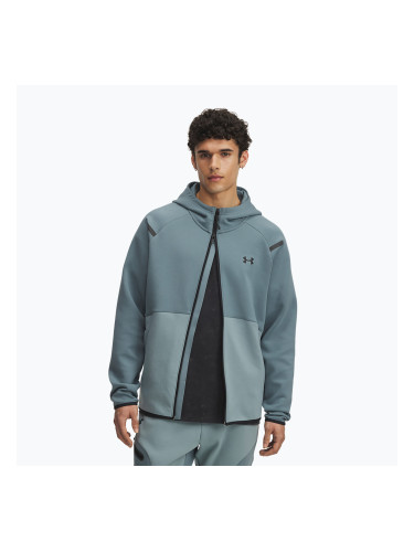 Мъжки суитшърт Under Armour Unstoppable Fleece Full Zip HD jasper blue/serpentine/black