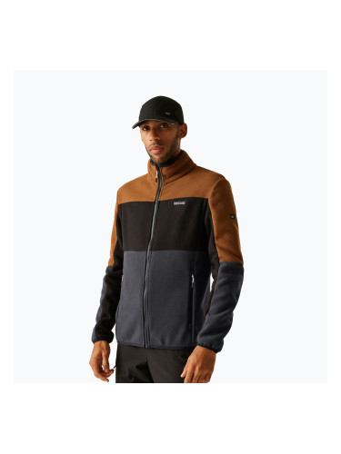 Мъжки поларен суитшърт REGATTA Ormont nut brown/black/ash