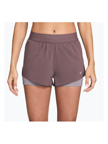 Дамски шорти за бягане Nike Swift Mid-Rise 2in1 tattoo/light violet ore