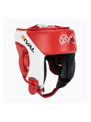 Rival Аматьорска състезателна боксова каска за глава червено/бяло