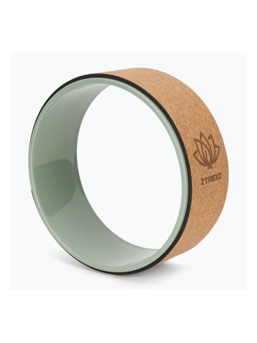 Корков обръч за йога XTREXO Flowheel 32 cm olive