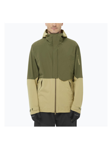 Мъжко софтшел яке Salomon Outherpath Pro 2.5 l gray green/grape leaf