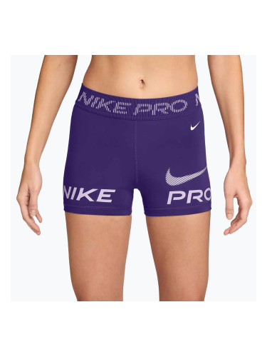 Дамски шорти Nike Pro Mid-Rise Biker 3" court purple/doll/white