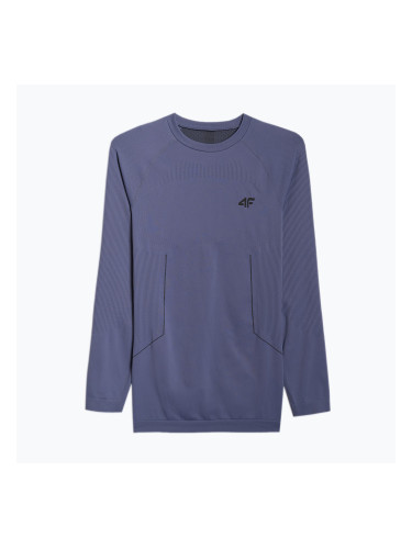 Мъжка термоактивна блуза с дълъг ръкав 4F M233 denim