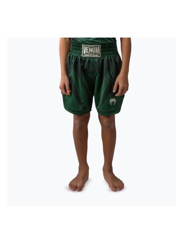 Детски шорти за тренировка Venum Attack Kids Boxing forest green/off white