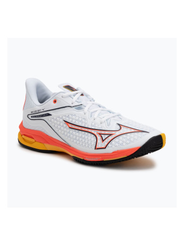 Мъжки обувки за тенис Mizuno Wave Exceed Tour 6 AC white/fiery coral 2/citrus