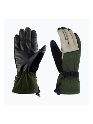 Мъжки скиорски ръкавици Viking Hudson Gore-Tex Freeride olive/beige
