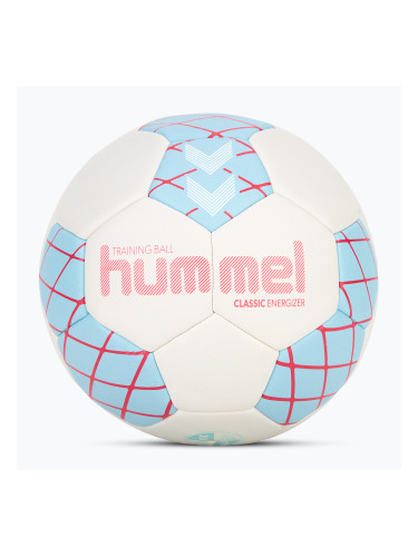 Хандбална топка Hummel Classic Energizer off white/light blue/yellow размер 3